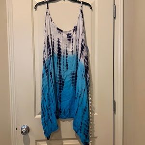 Blue swimsuit coverup